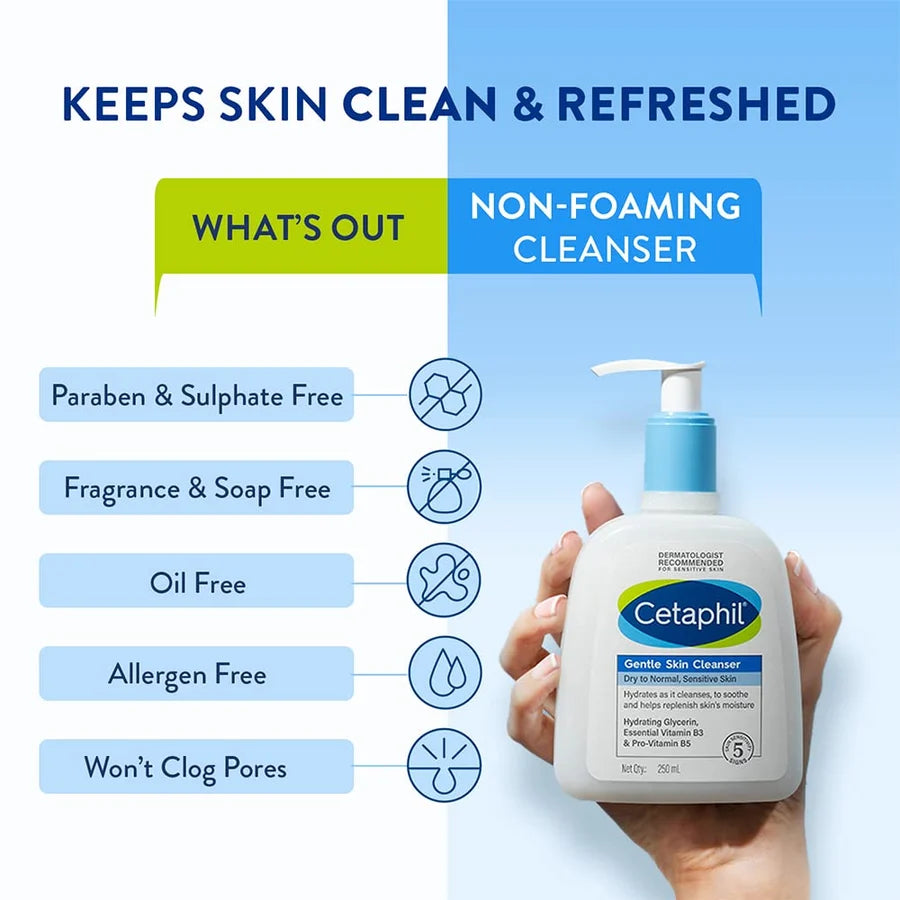 Cetaphil Face Wash by Cetaphil, Gentle Skin Cleanser 250 ml