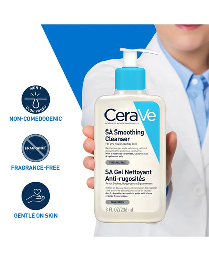 Cerave SA Smoothing Cleanser For Dry, Rough, & Bumpy Skin