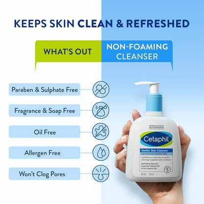 Cetaphil Face Wash by Cetaphil, Gentle Skin Cleanser 250 ml