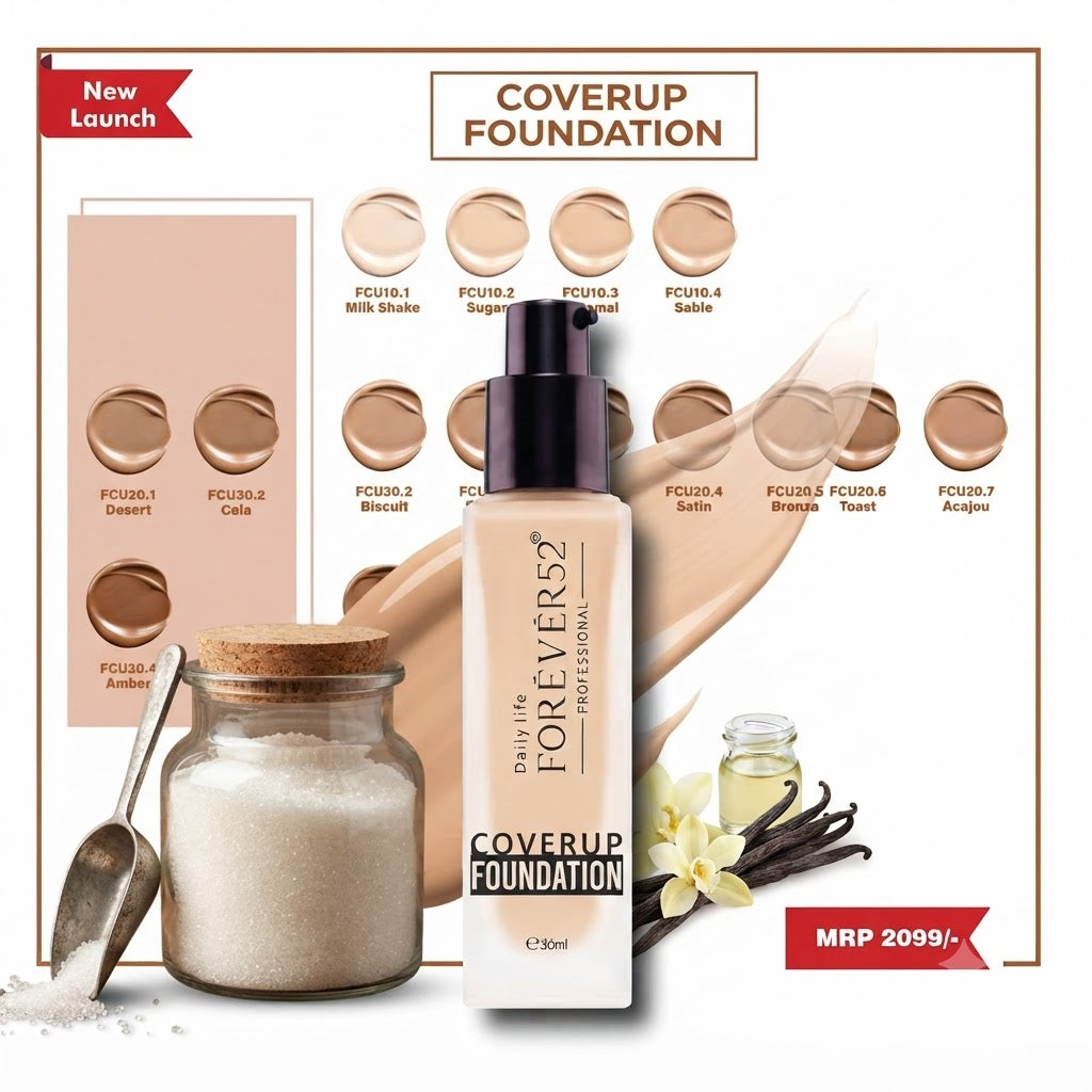 Forever52 Coverup Liquid Foundation – Long-Lasting,