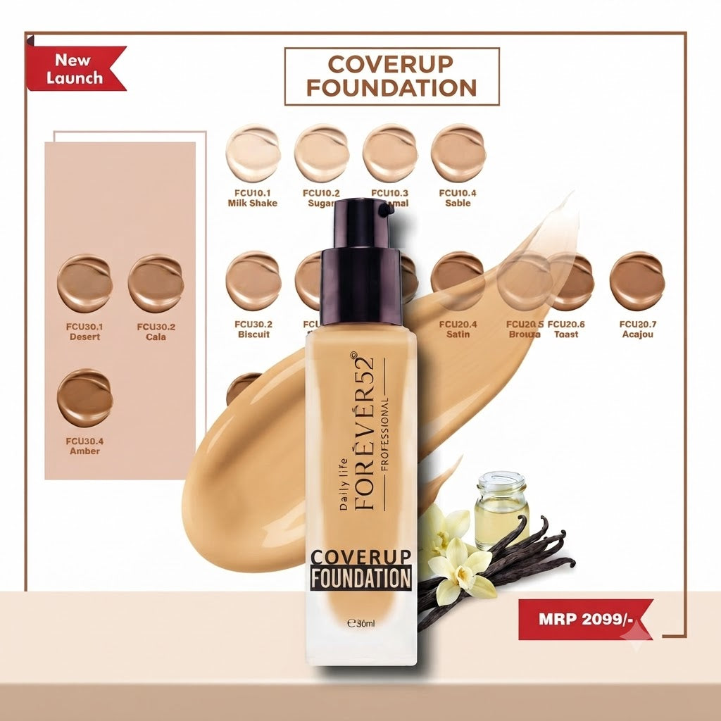 Forever52 Coverup Liquid Foundation – Long-Lasting,