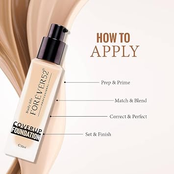 Forever52 Coverup Liquid Foundation – Long-Lasting,