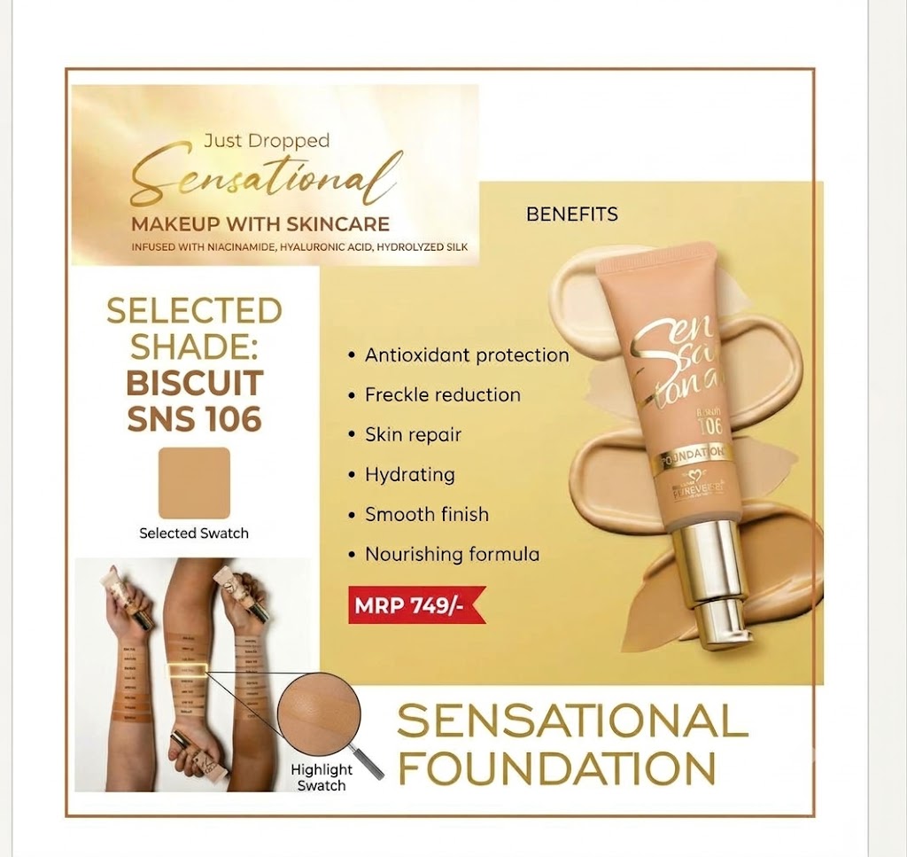 Forever52 Sensational Liquid Foundation with Niacinamide & Hyaluronic Acid